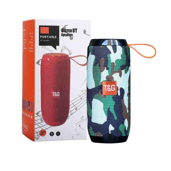 T&G Portable Bluetooth Speaker TG-106 Hands-Free Calls/TF/AUX/FM Military